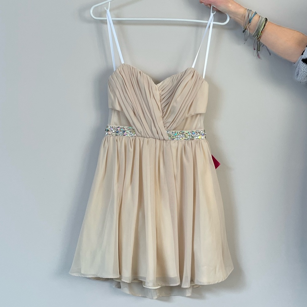 NWT beige sparkle dress